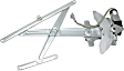 Front, Driver and Passenger Side Power Window Regulator, With Motor