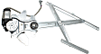 Front, Driver and Passenger Side Power Window Regulator, With Motor