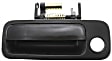 Front and Rear, Driver Side Exterior Door Handles, Smooth Black, Front Driver Side - With Key Hole; Rear Driver Side - Without Key Hole