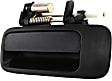 Front and Rear, Driver Side Exterior Door Handles, Smooth Black, Front Driver Side - With Key Hole; Rear Driver Side - Without Key Hole