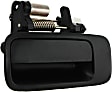 Front and Rear, Driver Side Exterior Door Handles, Smooth Black, Front Driver Side - With Key Hole; Rear Driver Side - Without Key Hole