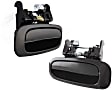 Rear, Driver and Passenger Side Smooth Black Exterior Door Handle, Without Key Hole