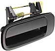 Front and Rear, Driver Side Exterior Door Handles, Smooth Black, Front Driver Side - With Key Hole; Rear Driver Side - Without Key Hole