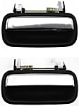 2002 Toyota Tacoma - Rear, Driver and Passenger Side Chrome Lever with Black Bezel Exterior Door Handle, Without Key Hole, 4-Door, Crew Cab Pickup