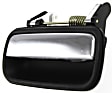2002 Toyota Tacoma - Rear, Driver and Passenger Side Chrome Lever with Black Bezel Exterior Door Handle, Without Key Hole, 4-Door, Crew Cab Pickup