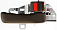 Front and Rear, Driver and Passenger Side Interior Door Handles, Brown, with Door Lock Button, without Bezel