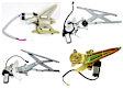 Front and Rear, Driver and Passenger Side Power Window Regulator, With Motor