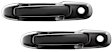 Rear, Driver and Passenger Side Smooth Black Exterior Door Handle, With Key Hole
