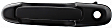 Front and Rear, Driver and Passenger Side Exterior Door Handles, Smooth Black, Front Driver and Passenger Side - With Key Hole; Rear Driver and Passenger Side - Without Key Hole