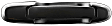 Front and Rear, Driver and Passenger Side Exterior Door Handles, Smooth Black, Front Driver and Passenger Side - With Key Hole; Rear Driver and Passenger Side - Without Key Hole
