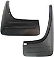 Rear, Driver and Passenger Side Mud Flaps, Black, Plastic