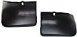 Rear, Driver and Passenger Side Mud Flaps, Black, Plastic