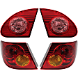 Driver and Passenger Side, Inner and Outer Halogen Tail Light, With bulb(s), OE Replacement