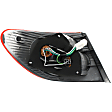 Driver and Passenger Side, Inner and Outer Halogen Tail Light, With bulb(s), OE Replacement