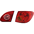 Driver and Passenger Side, Inner and Outer Tail Lights, with Bulbs, Halogen