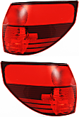 Driver and Passenger Side, Outer Tail Lights, without Bulb, Halogen, Mounted on Body
