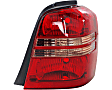Driver and Passenger Side Halogen Tail Light, Without bulb(s), OE Replacement