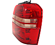 Driver and Passenger Side Halogen Tail Light, Without bulb(s), OE Replacement