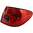 Passenger Side, Inner and Outer Halogen Tail Light, With bulb(s), OE Replacement