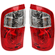 Driver and Passenger Side Tail Lights, with Bulbs, For Double Cab With Standard Bed, Halogen, Clear and Red Lens