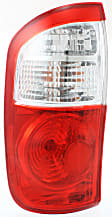 Driver and Passenger Side Tail Lights, with Bulbs, For Double Cab With Standard Bed, Halogen, Clear and Red Lens