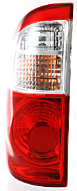 Driver and Passenger Side Tail Lights, with Bulbs, For Double Cab With Standard Bed, Halogen, Clear and Red Lens