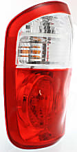 Driver and Passenger Side Tail Lights, with Bulbs, For Double Cab With Standard Bed, Halogen, Clear and Red Lens