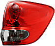 Driver and Passenger Side, Outer Tail Lights, with Bulbs, Halogen, Mounts on Quarter Panel