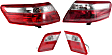 Driver and Passenger Side, Inner and Outer Tail Lights, with Bulbs, Halogen, Japan or USA Built Vehicle