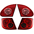 Driver and Passenger Side, Inner and Outer Halogen Tail Light, With bulb(s), OE Replacement