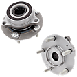 2-Wheel Set Front, Driver and Passenger Side Wheel Hub, 5 Lugs, With Bearing
