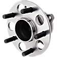 Rear, Driver and Passenger Side Wheel Hub, 5 Lugs, FWD