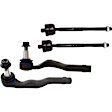 Front, Driver and Passenger Side, Inner and Outer Tie Rod End, AWD