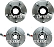 SET-TM512153-C Front and Rear, Driver and Passenger Side Wheel Hub, With Bearing, Timken OE Replacement