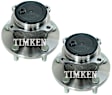 SET-TMHA590098 Rear, Driver and Passenger Side Wheel Hub, With Bearing, Timken OE Replacement