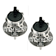 SET-TMHA590451-2 Rear, Driver and Passenger Side Wheel Hub, 5 Lugs, With Bearing, FWD