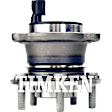 SET-TMHA590476-2 Rear, Driver and Passenger Side Wheel Hub, 4 Lugs, With Bearing, FWD