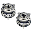 SET-TMHA590479-2 Rear, Driver and Passenger Side Wheel Hub, 4 Lugs, With Bearing