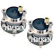 SET-TMHA590485-2 Rear, Driver and Passenger Side Wheel Hub, 4 Lugs, With Bearing, FWD