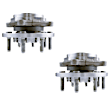 SET-TMHA590628-2 Front, Driver and Passenger Side Wheel Hub, 4 Lugs, With Bearing
