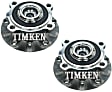 SET-TMHA593427 Front, Driver and Passenger Side Wheel Hub, With Bearing, Timken OE Replacement