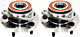 SET-TMHA598679 Front, Driver and Passenger Side Wheel Hub, With Bearing, Timken OE Replacement