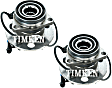 SET-TMSP550308 Front, Driver and Passenger Side Wheel Hub, With Bearing, Timken OE Replacement