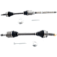 Front, Driver and Passenger Side Axle Assemblies, AWD, Standard Duty