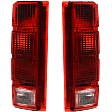 1985-1989 Ford F-350 - Driver and Passenger Side Halogen Tail Light, Without bulb(s), OE Replacement