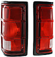 Driver and Passenger Side Halogen Tail Light, Without bulb(s), OE Replacement