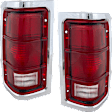 Driver and Passenger Side Halogen Tail Light, Without bulb(s), OE Replacement