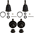 SET-TRWJBJ1007-A Front, Driver and Passenger Side, Upper and Lower Ball Joint