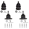 SET-TRWJBJ1008-C Front, Driver and Passenger Side, Upper and Lower Ball Joint