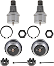 SET-TRWJBJ1089-E Front, Driver and Passenger Side, Upper and Lower Ball Joint
